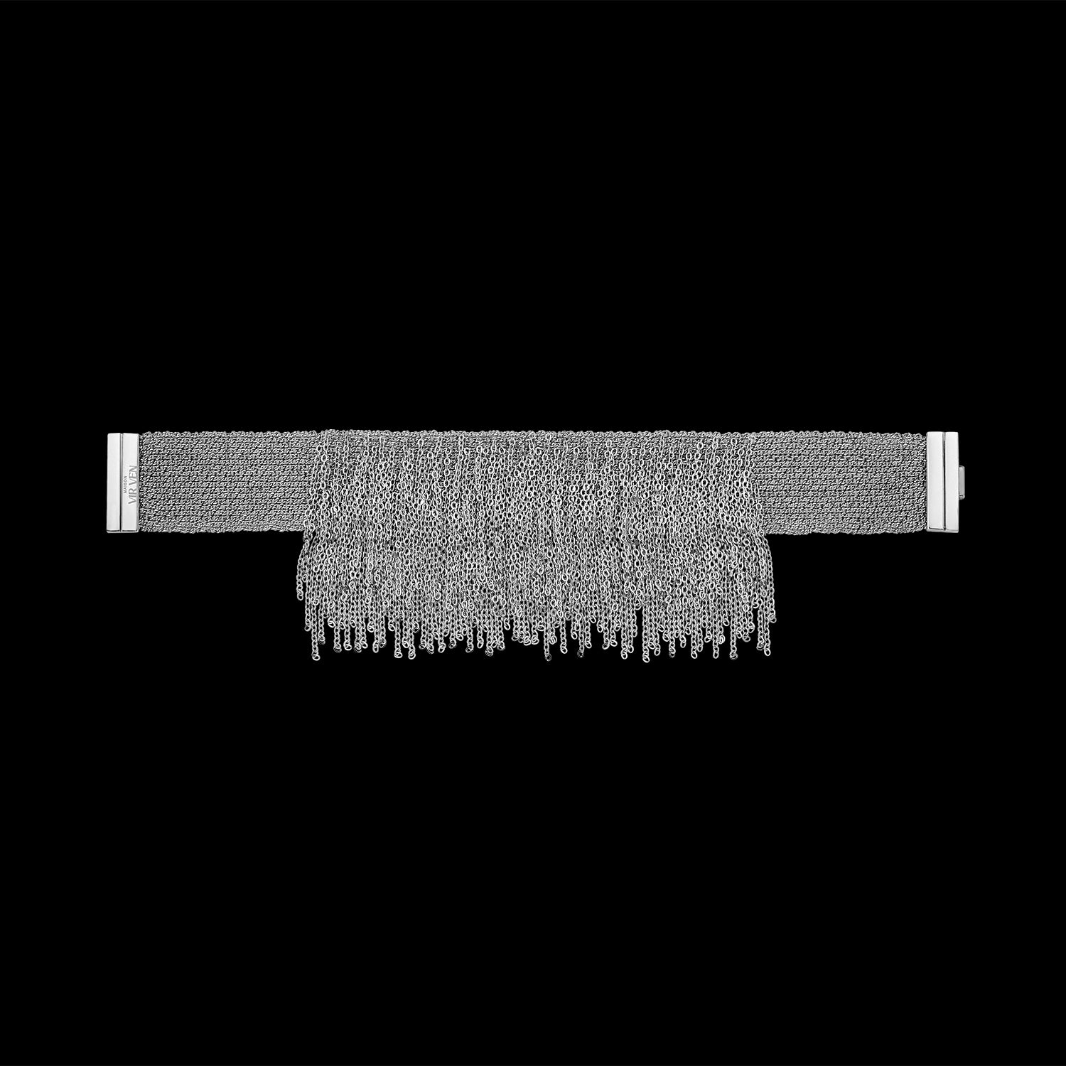 White Fringe Bracelet Small