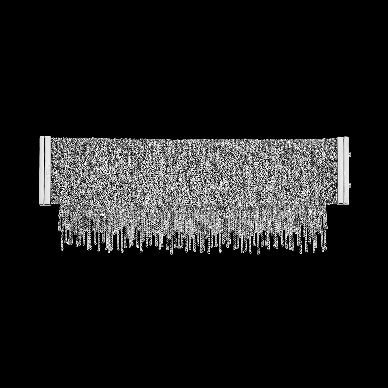White Fringe Bracelet Large