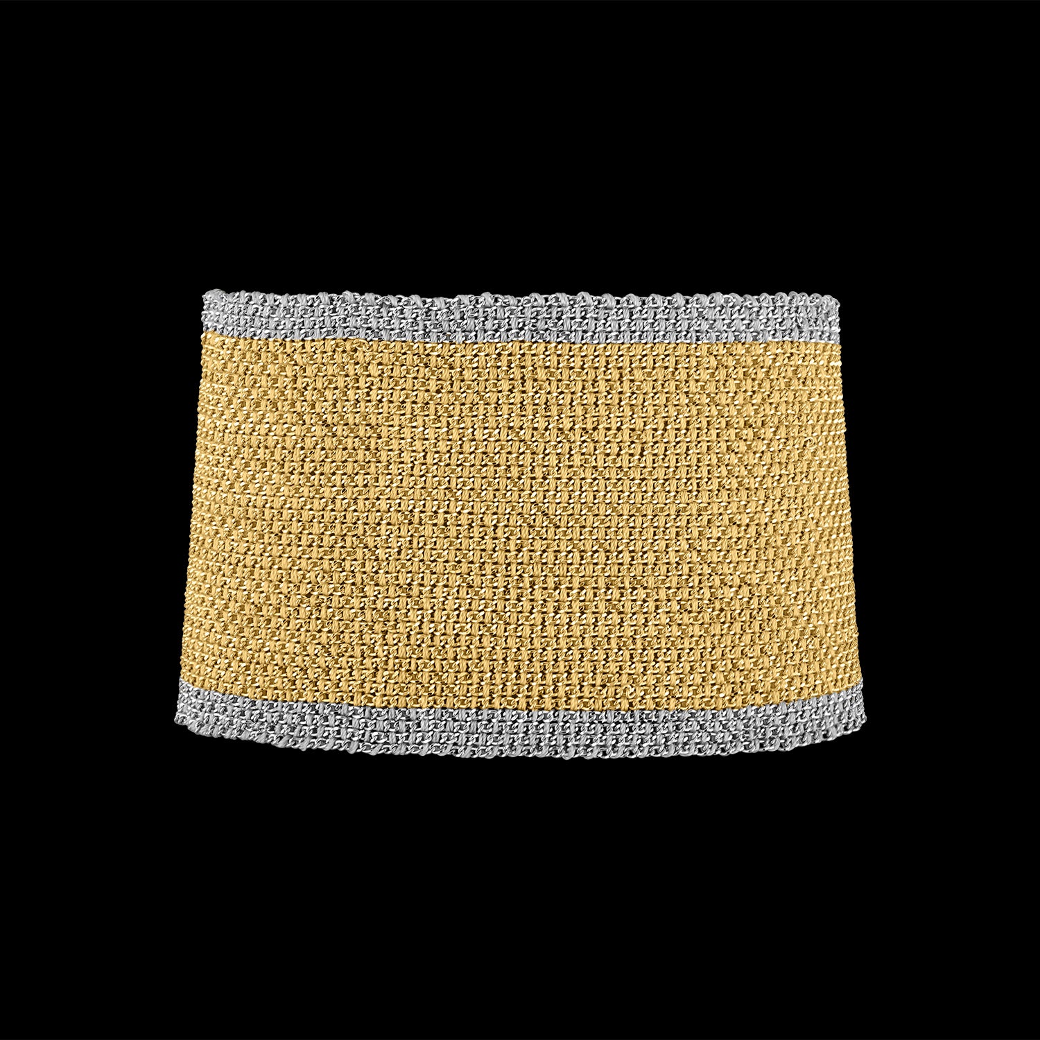 Golden Bicolor Mesh Bracelet