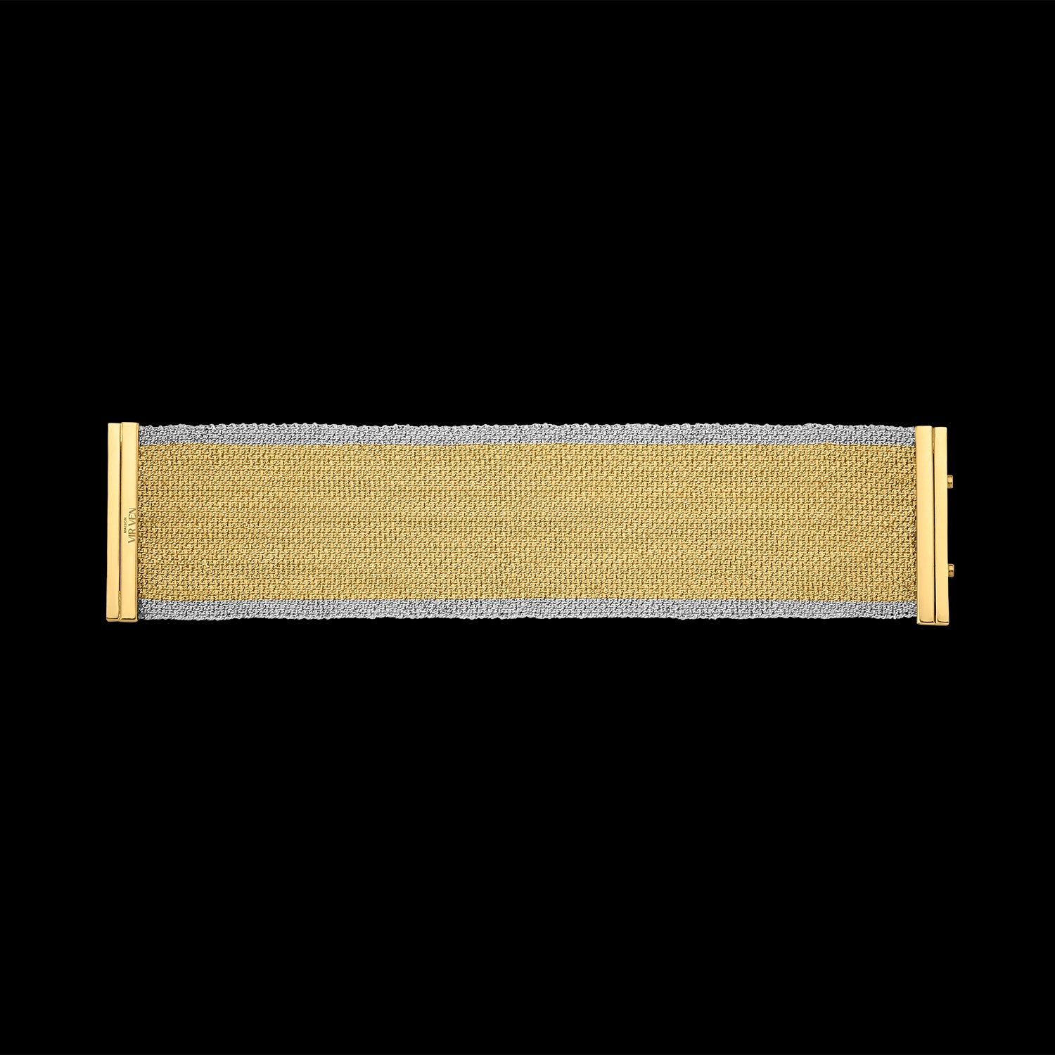 Golden Bicolor Mesh Bracelet